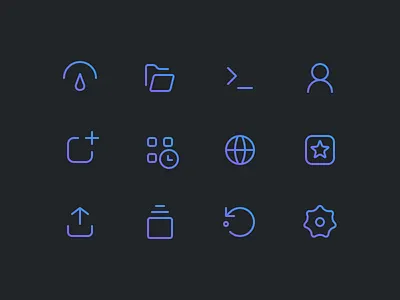 Menu Icons clean control panel gradient icon minecraft outline server stroke