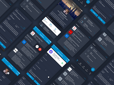 LinkedIn Dark Theme app design freebie icon interaction design ios job linkedin mobile profile sketchapp vector
