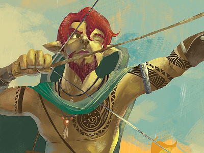 Children of the Stars: Sagitarius 2d archer centaur character character design children fire illustration photoshop zodiac