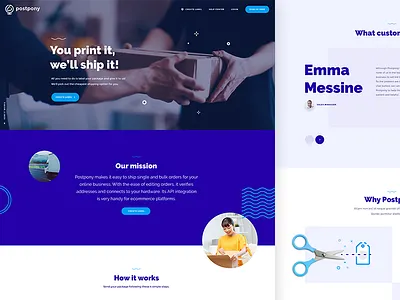 Postpony china chinese design global pony shipping webdesign