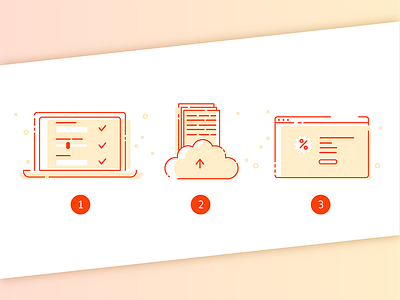 Online Mortgage Icons banking finance flat icons line mortgage online mortgage orange process