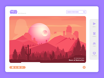 Star Wars WEB Vector illustration-Death star. death star illustration star wars vector web