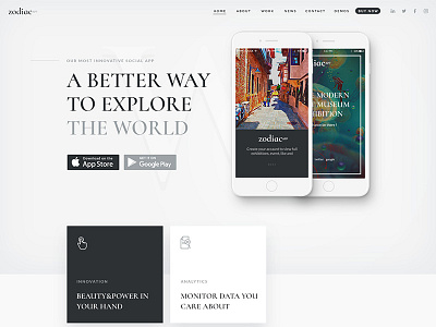 Zodiac App app corporate ui web webdesign website