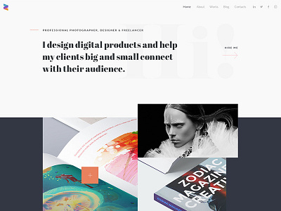 Freelancer Theme creative freelance photography portfolio ui web webdesign website