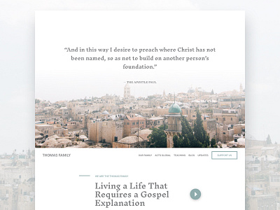 Thomas Family faith missions web website