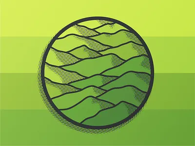 Explore by Land explore gradient green icon illustration mountains smokies wander