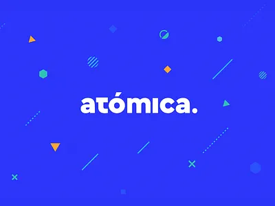 Atómica - Brand Exploration Series 1 blue brand color colorful confeti design lettering logo marketing type