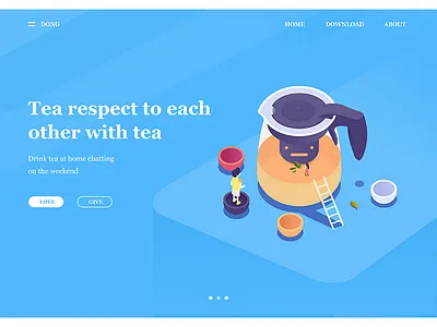 Kung Fu tea 2.5d banking chart clean color finance illustration internet isometric payment ui web