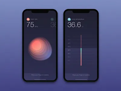 Healthcare App app design doctor health heart ios map medical mobile rate temperature