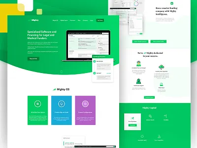 Mighty presentation design gradient home illustration landing mighty new trend ui ux web website