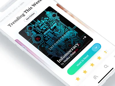 Book Review / Recommendation Concept app clean design flat gradient mobile read serif type typography ui ux