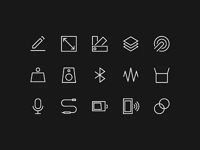 B&O Icons icon design iconography icons minimal outline specs ui