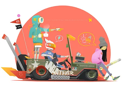 SX-01 baseball bat bubble car girl hamburger jeep junk food love robot slammed sneaker willys