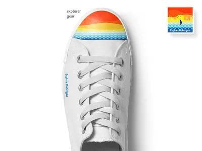 Explore Dobrogea - Branding preview branding colorful logo pattern sneaker stamp summer texture waves