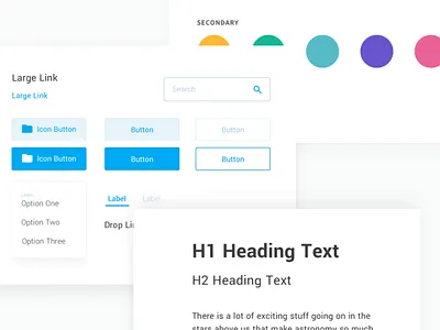 Dashboard Styletile button dropdown elements material style style tile typography ui