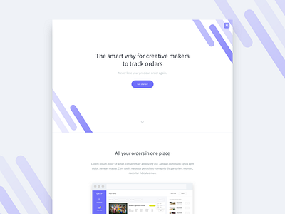 Grip homepage clean design flat header landing website