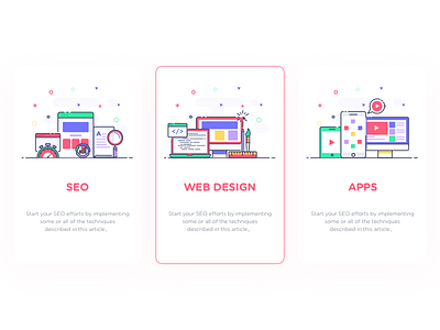 Cards#01/12 app computer design iphone line concept seo ui web