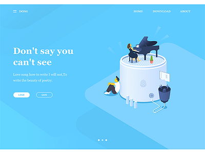 listen to music 2.5d chart china clean color finance illustration internet isometric payment ui web