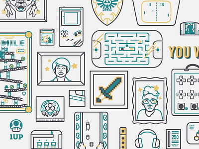 Game Room Mural asteroids atari braces contra donkey kong gameboy n64 nes pac man spy hunter tetris zelda