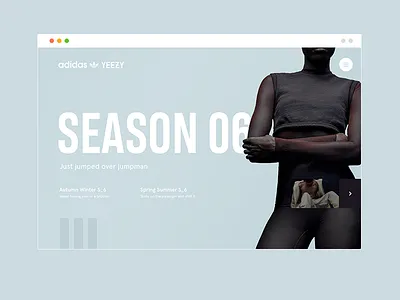 Concept 15 - Season 06 Landing adidas concept daily fashion landing page product season ui yeezy