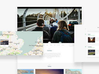 Detail page app design landing travel ui ux web