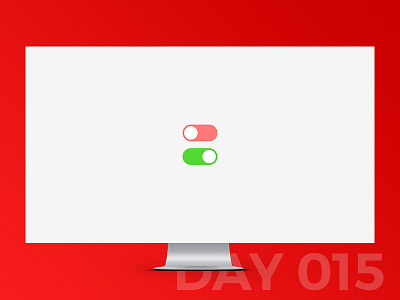 #015 - Switch dailyui green off on red switch turn