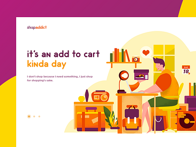 Illustration for ecommerce cart ecommerce home homepage illustration intro online service shipment shop