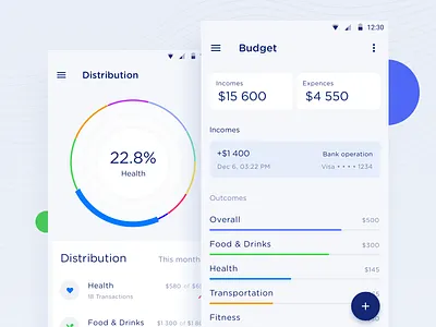 Budget Manager android budget finance finance manager material material design money stats