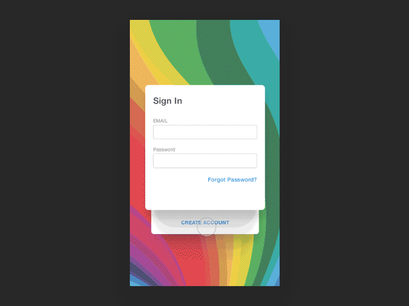 First Animation for login Screen app budget card cards design freelance ios iphone login profile saha signin