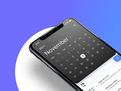 Calendar App Concept animation app calendar fashion iphone x mobile pure ui ux