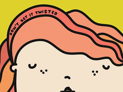 srsly, don't. attitude big hair color cute drawing freckles girl hair illustration ipad drawing red hair vector