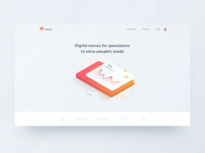 Unused - Finance Landing Page chart clean finance isometric landing page minimal statistic