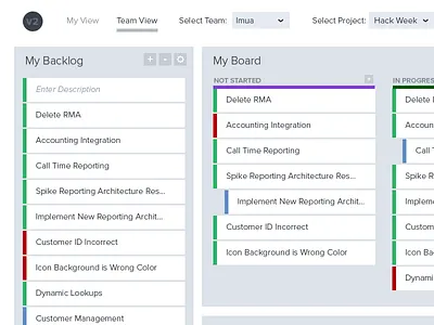 Hack Week Design agile agile board ui design ux