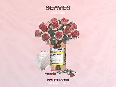 Slaves // Beautiful Death album artwork clippings collage cut death grain letters medical noise photoshop pills slaves