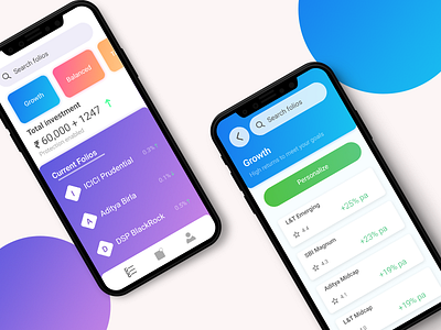 Mutual Fund 💰 Investment Planner app fund investment mobile money mutual fund planner ui ux