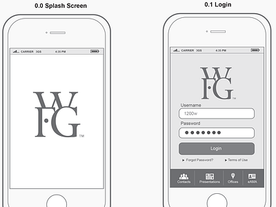 Wireframe for mobile project - 2013 (I think?) mobile design ui design wireframes