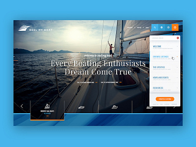 UIUX for Reel My Boat brand interface logo ui ui design uiux user experience user interface web web design website