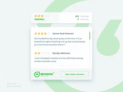 Revision widget bage professionals rating review star ua ui user ux web widget xperience