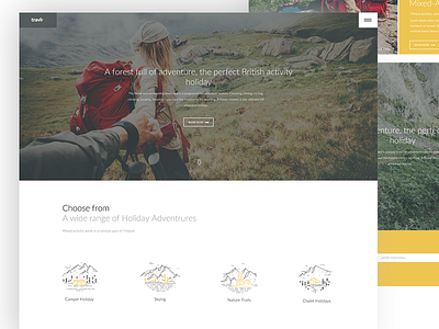 Travlr clean design home minimal page webpage