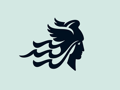 Persey Group logo face god greek hat head mythology perseus wings