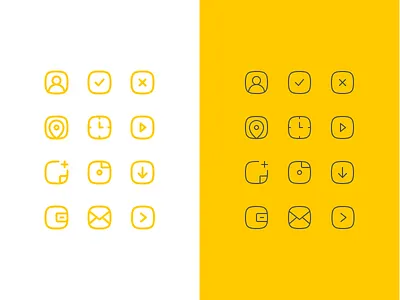 Icons color icon line minimalist outline symbol ui unique