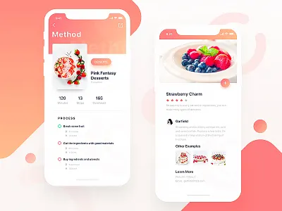 Food Community02 app desserts food iphonex orange ue ui ux