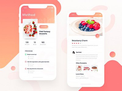 Food Community02 app desserts food iphonex orange ue ui ux