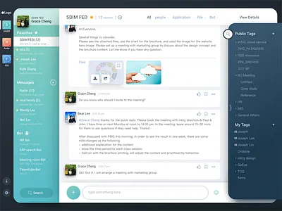 Instant Message for Corporation chat communication dashboard im instant message team teamwork ui user interface web workspace