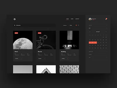 Assets Listing - Dark adobe aem asset listing manager page
