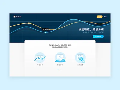 landing page data interface landing page ui web