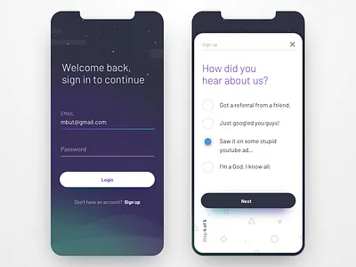 Login / Sign up multi step form iphone x log in login minimal progress sign sign up signup ui ux
