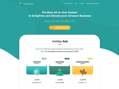 Landing Page amazon boxes illustrator landing landing page ovals photoshop shapes web