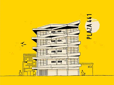 Architectural architecture birds building dental hospital deztopia man plaza sun