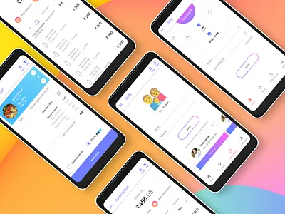 New App app colourful drop ios minimal mobile app pick scrap work flow
